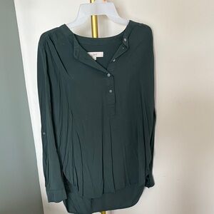 LOFT Women's Dark Green Blouse